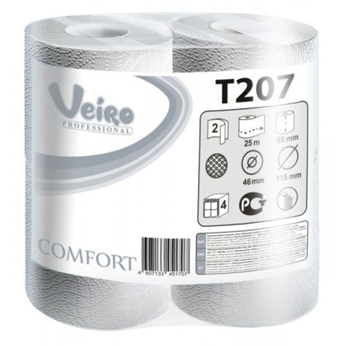 Туалетная бумага Veiro Professional Comfort (2-слоя, 25м., макулатура)