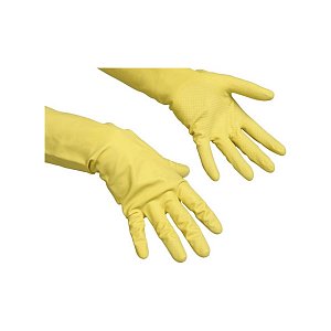 Резиновые перчатки Контракт для общей уборки (латекс, желтый, L)