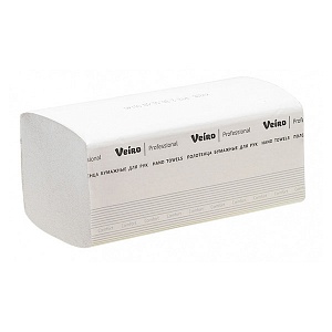 Veiro Professional Comfort Полотенца для рук V-сложение 1-слойные, 20 пачек по 250 листов