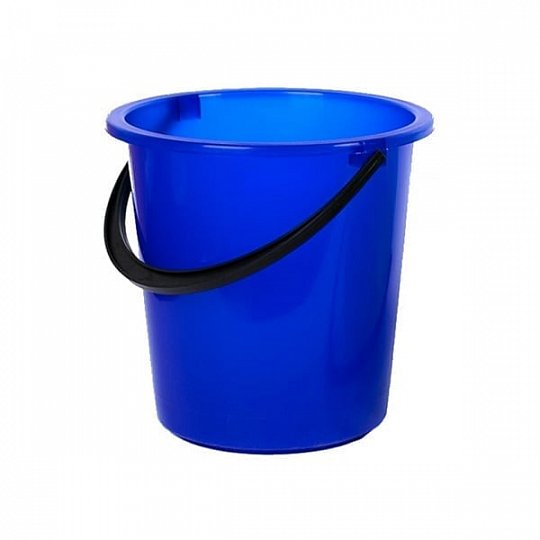 Ведро пластиковое круглое (10л, синий)