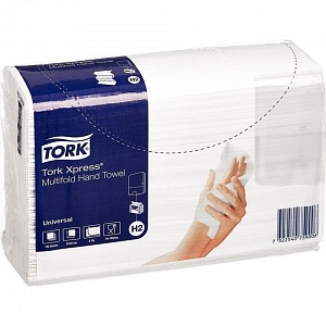 Полотенца бумажные листовые Tork Universal H2 Z-сложения 2-слойные 20 пачек по 190 листов